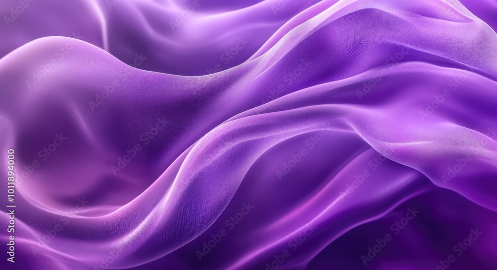 Poster luminous violet silk wave abstract background with elegant design