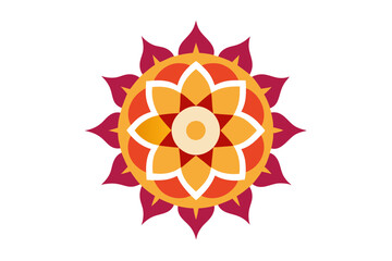 Traditional Indian Mandala Vector Illustration for Calm Aesthetics
