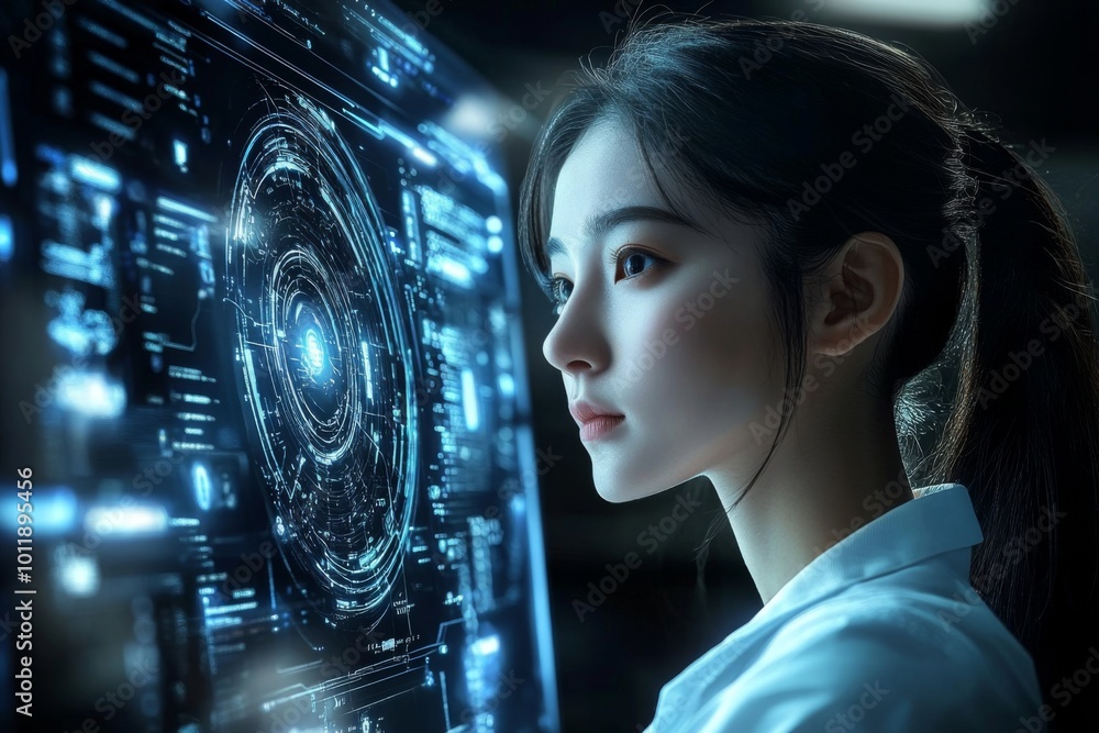 Poster advanced data management showcased through ai innovation.