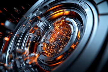 A hyper-detailed view of a digital vault being cracked open, with data streaming out in vivid clarity, symbolizing the lifelike representation of a massive data theft