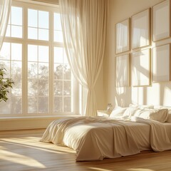 Warm and Inviting Bedroom with Natural Light