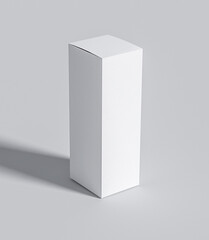 Blank white box cover mockup on white background. 3D illustration 3D rendering