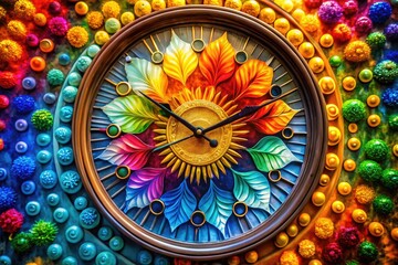 Captivating 24 Hour Clock Design Displaying Time in a Unique and Creative Artistic Representation