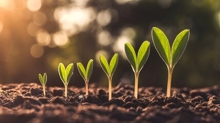 Growth  Seedlings  Sprout  Young Plants  Nature  Growth Stages  Plant  Agriculture  Spring