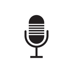 old microphone line icon, outline vector logo illustration, linear pictogram isolated on gray