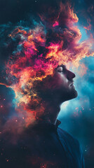 An image depicting the emotions of  depression,anxiety,OCD,fear,stress and poor mental health,generated by AI