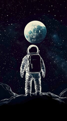 Obraz premium An astronaut in space,beautiful image generated by AI