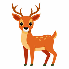 cute deer with white background