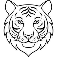 tiger head vector
