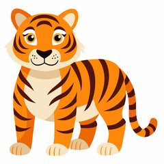 tiger cartoon isolated on white