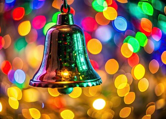 A graceful Christmas bell silhouette against a gentle backdrop, ideal for festive and seasonal design projects, capturing the essence of holiday cheer and elegance.