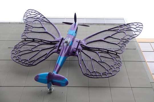 Prague, Czech Republic - 27 September 2024: New art instalation of David Cerny ""Butterfly Effect" in Prague