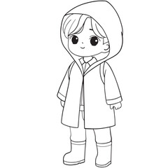 child in raincoat