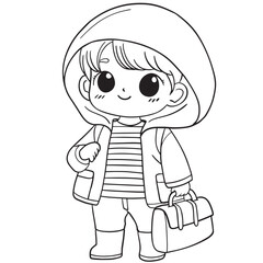 children with raincoat