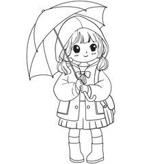 girl with umbrella