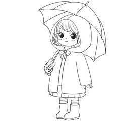 girl with umbrella