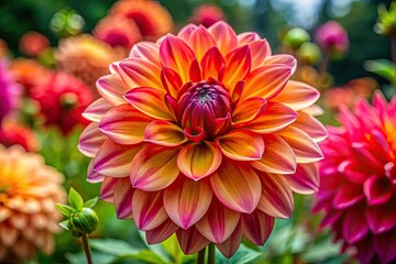 Obraz premium A stunning American beauty flower blossoms, showcasing nature's splendor and vibrant hues, celebrating its colorful charm and captivating essence in full bloom under the sun.