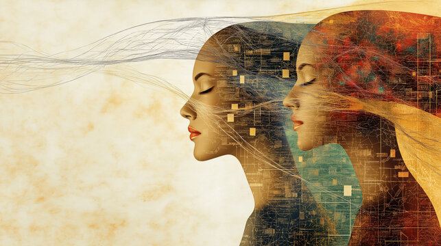 A visual representation of behaviorism theory, with human figures engaging in repetitive actions. The movement is captured in a series of fluid, dynamic lines that symbolize stimul