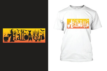 Halloween T Shirt Design with Scary Design