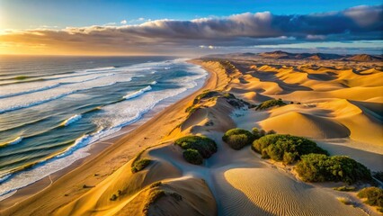 Breathtaking views of sand dunes and the ocean define Oceano Dunes State Vehicular Recreation Area, offering stunning landscapes that captivate nature enthusiasts and adventurers alike.