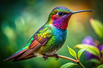 Fototapeta premium Captivating hummingbird illustrations showcase diverse artistic styles, appealing to nature and wildlife art lovers with stunning detail and vibrant colors. Discover your favorite interpretation today