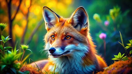 Fototapeta premium Charming fox coloring pages for all agesâ€”enjoy delightful designs that inspire creativity and relaxation. Perfect for kids and adults seeking artistic fun together!