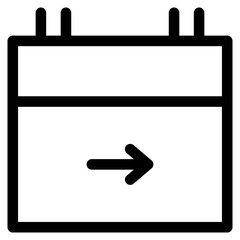 Calendar Next Icon. Simple Schedule Vector Illustration.