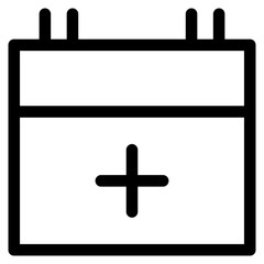 Fototapeta premium Add Calendar Icon. Simple Schedule Vector Illustration.