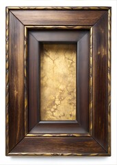 Obraz premium Versatile Solid Wood and Gold Leaf Picture Frame: Custom Photo, Art, and Wall Display Options for Every Decor Style with blank copyspace background