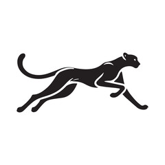 running black panther vector