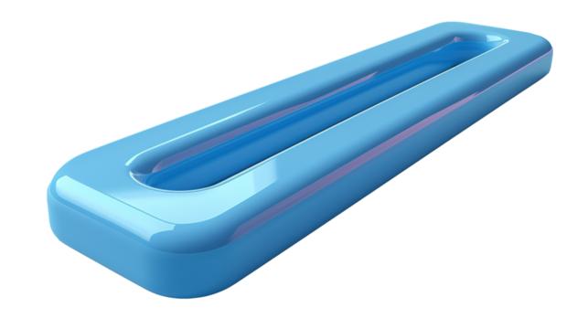 A minimal blank search bar isolated on a pastel blue background in PNG format. Perfect for web design mockups, UI/UX projects, or search engine visuals.