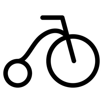 recommend clip art: Penny Farthing Icon In Outline Style. Simple Bike Classic Symbol Vector Illustration — Pixel-perfect Icon.