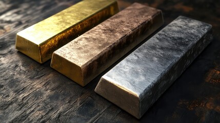 Editable Metal Ingots - AI Generated