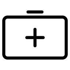 Medical Box Icon In Outline Style. Simple Briefcase Symbol Vector Illustration — Pixel-perfect Icon.