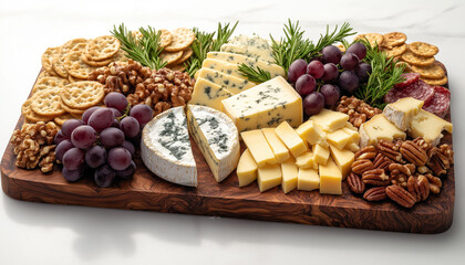 cold cuts board with salami cheese and other snacks