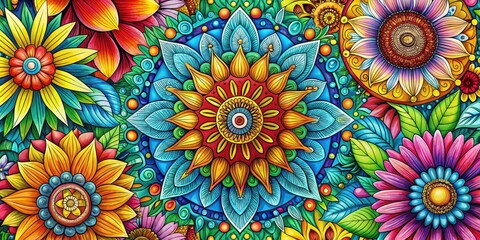 Detailed floral designs for coloring pages that promote relaxation and enhance creativity, perfect for art therapy activities and mindfulness practices. Enjoy a calming, artistic experience.