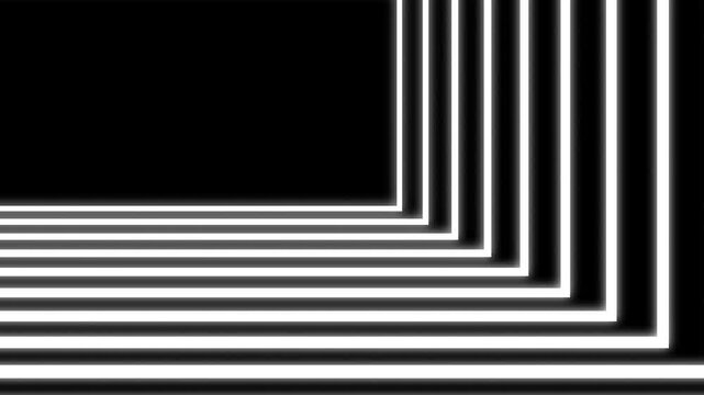 3D style white rectangles moving background, Lines pattern 4K video