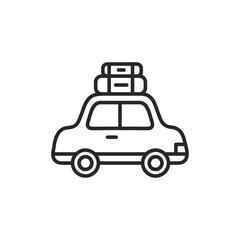 Travel summer vacation elements and holiday symbols vector illustration