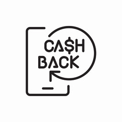 cashback service icon sign vector