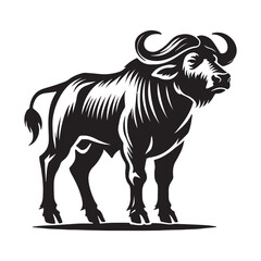 Buffalo Animal Silhouette vector