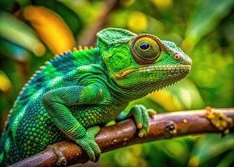 Fototapeta premium Close-up of a green strobilus on a branch showcasing intricate textures and natural beauty in nature