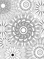 Flowers Coloring Pages For Adules