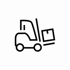 forklift truck icon sign vector