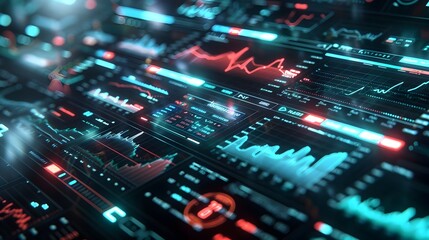 Holographic Financial Interface with Real Time Market Dashboard and Predictive Analytics