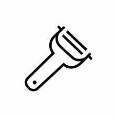 vegetable peeler icon sign vector
