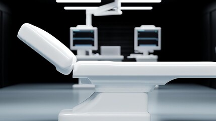 Sterile hospital room with perfectly clean surfaces