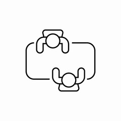 discussion interview icon sign vector