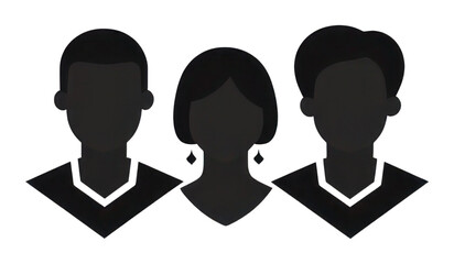 Fototapeta premium PNG People black white background togetherness.