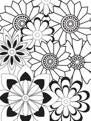 Flowers Coloring Pages For Adules