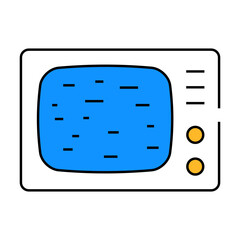 vintage tv line icon vector. vintage tv sign. isolated symbol illustration